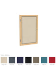 Ghent 1 Door Enclosed Fabric Bulletin Boards w/ Oak Frame, 24"H x 18"W, Taupe_0