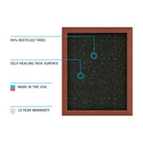 Ghent Recycled Bulletin Board w/ Aluminum Frame, 4'H x 6'W, Black_3