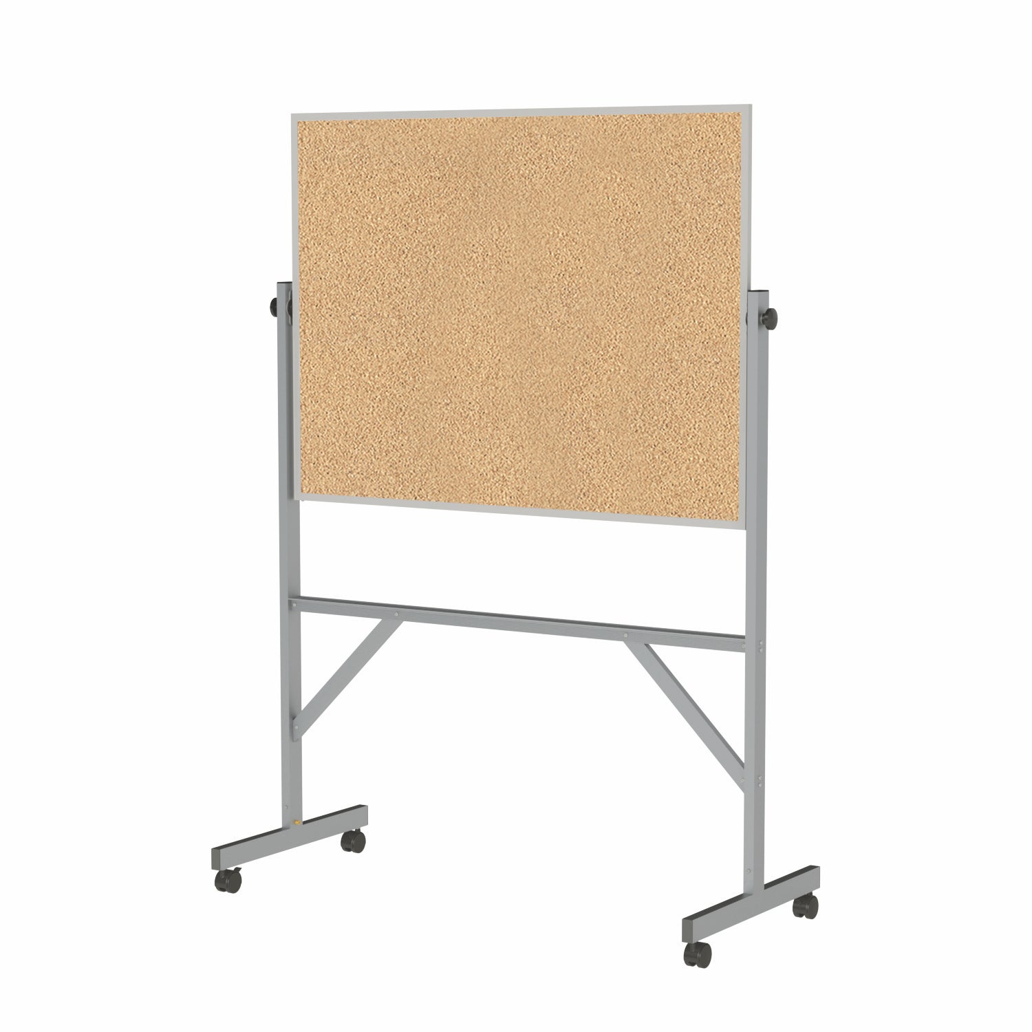 Ghent Reversible Cork Bulletin Board w/ Aluminum Frame, 3'H x 4'W_0