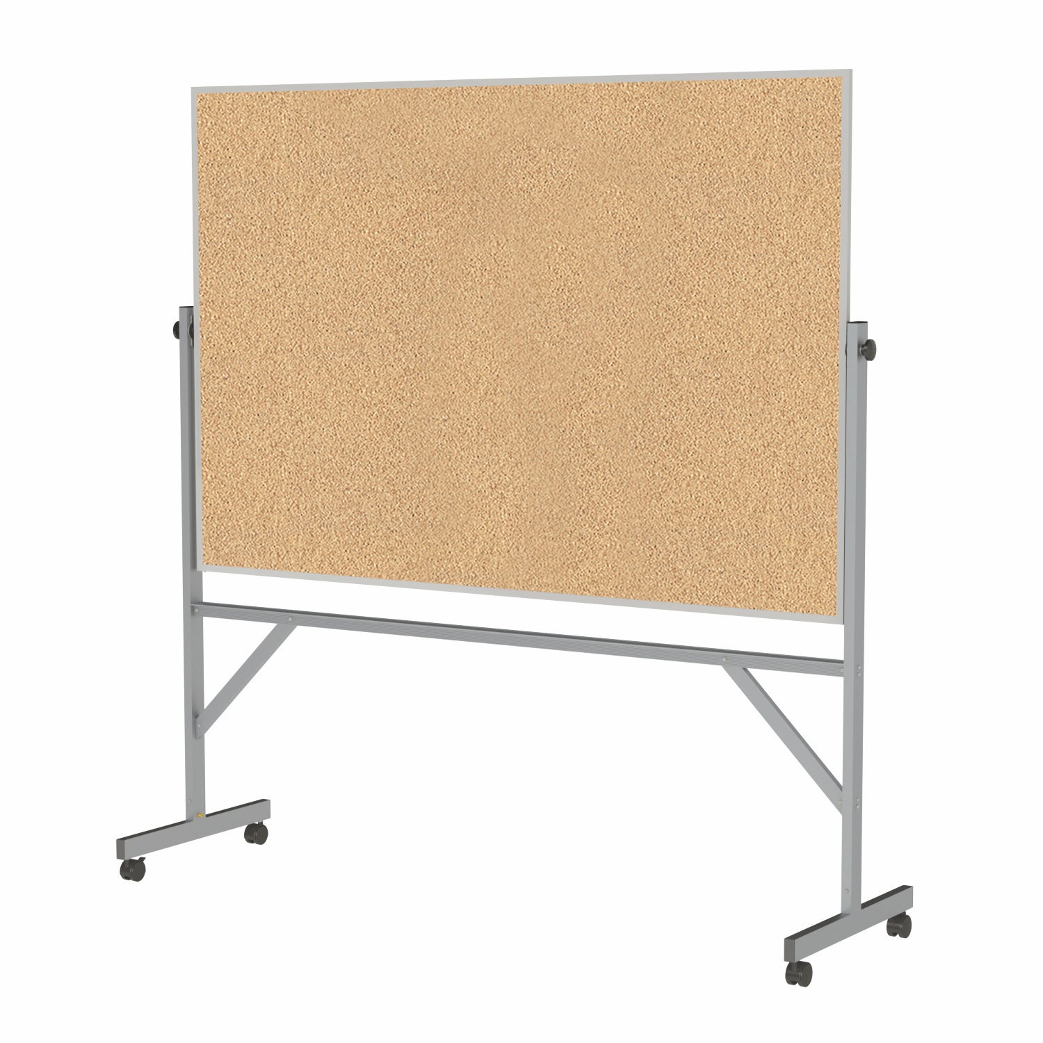 Ghent Reversible Cork Bulletin Board w/ Aluminum Frame, 4'H x 6'W_0
