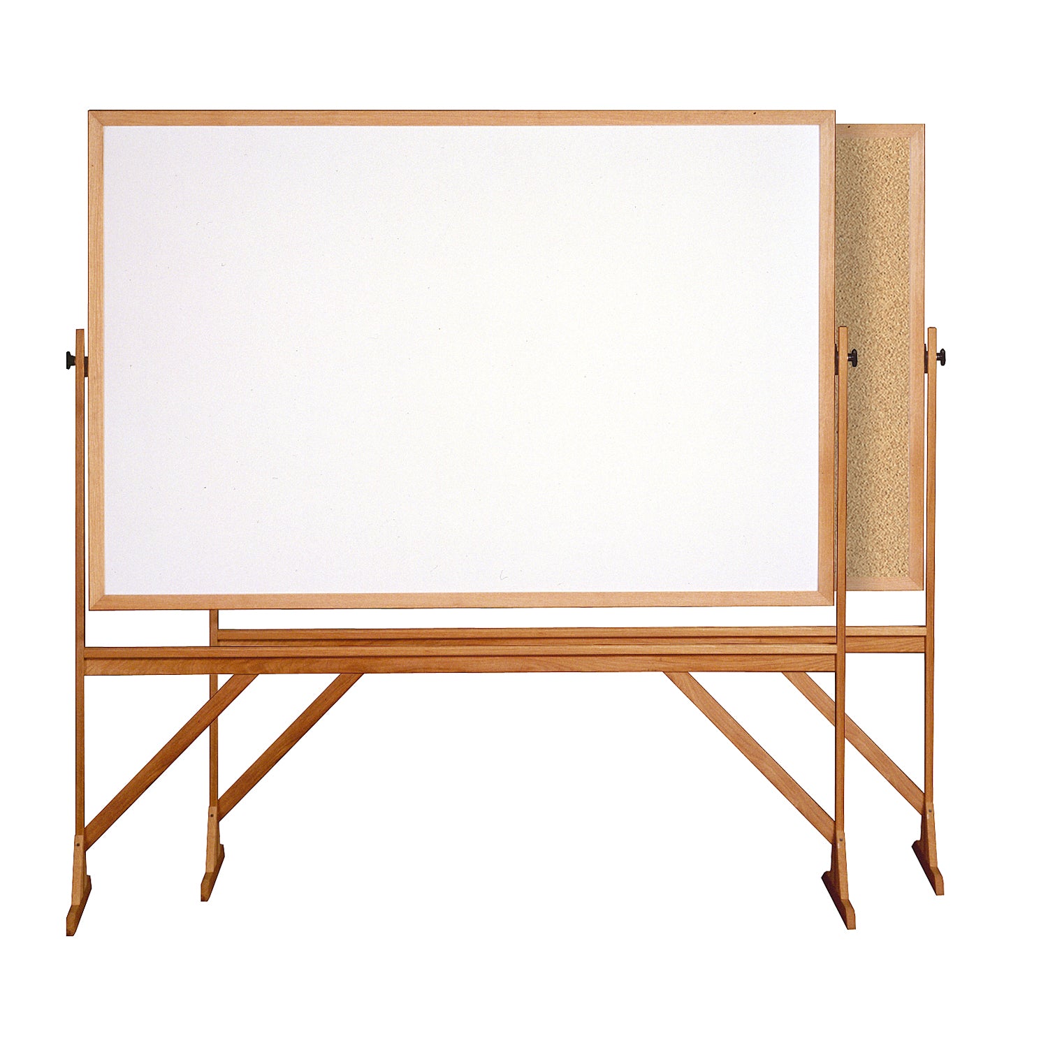 Ghent Reversible Whiteboard / Cork Bulletin Board w/ Wood Frame, 4'H x 6'W_0