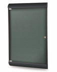 Ghent Silhouette 1 Door Enclosed Vinyl Bulletin Board w/ Black Frame, 4'H x 2'W, Ebony_1