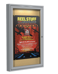 Ghent 1 Door Enclosed Cork Bulletin Board w/ Concealed Lighting, 3'H x 2'W_1