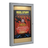 Ghent 1 Door Enclosed Cork Bulletin Board w/ Concealed Lighting, 3'H x 2'W_1