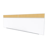 Ghent Porcelain Whiteboard / Natural Cork Bulletin Combo Board, Magnetic, Style A, 5'H x 16'W_0