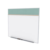 Ghent Porcelain Whiteboard / Vinyl Bulletin Combo Board, Magnetic, Style A, 5'H x 6'W, Stone_1
