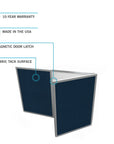 Ghent VisuALL PC Whiteboard Cabinet w/ Fabric Bulletin Board Exterior Doors, Blue_4