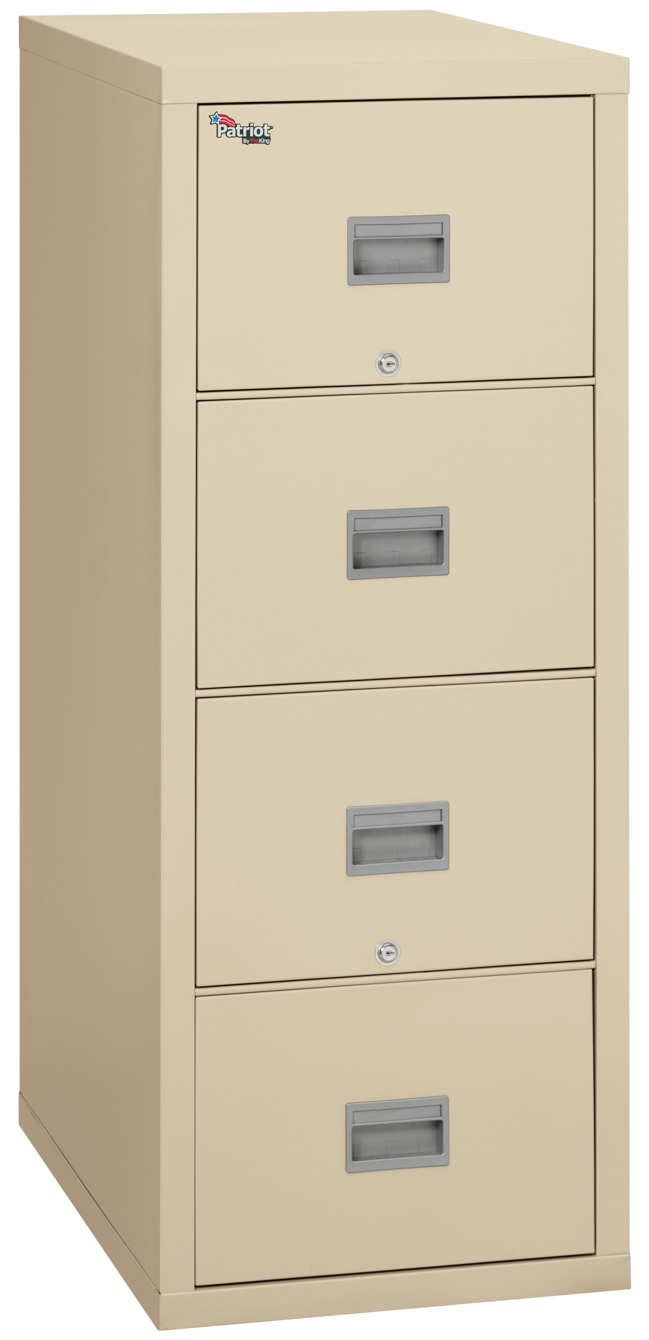 1 Hour Fire Resistant 25" depth File Cabinet with 4 Drawers filing Letter or Legal hanging folders | Position 1