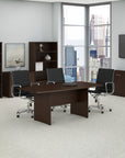 Bush Business Furniture 72W x 36D Boat Shaped Conference Table with Wood Base | Position 6