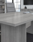 Bush Business Furniture 72W x 36D Boat Shaped Conference Table with Wood Base | Position 17