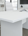 Bush Business Furniture 72W x 36D Boat Shaped Conference Table with Wood Base | Position 33