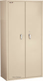 Fire Resistant - Double door storage cabinet with legal end tab inserts - 72"H