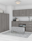 Bush Business Furniture Universal Tall Clothing Storage Cabinet with Doors and Shelves
