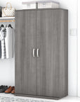 Bush Business Furniture Universal Tall Clothing Storage Cabinet with Doors and Shelves