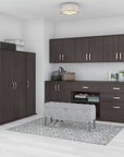 Bush Business Furniture Universal Tall Clothing Storage Cabinet with Doors and Shelves