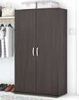 Bush Business Furniture Universal Tall Clothing Storage Cabinet with Doors and Shelves