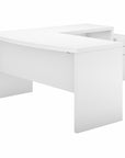 Office by kathy ireland® Echo L Shaped Bow Front Desk with Mobile File Cabinet