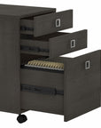 Office by kathy ireland® Echo L Shaped Desk with Mobile File Cabinet