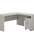 Office by kathy ireland® Echo L Shaped Desk with Mobile File Cabinet
