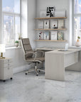 Office by kathy ireland® Echo L Shaped Desk with Mobile File Cabinet