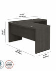 Office by kathy ireland® Echo L Shaped Bow Front Desk