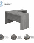 Office by kathy ireland® Echo L Shaped Bow Front Desk
