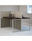 Bush Business Furniture Easy Office 60W 2 Person Cubicle Desk Workstation with 45H Panels