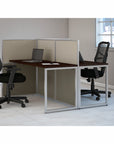Bush Business Furniture Easy Office 60W 2 Person Cubicle Desk Workstation with 45H Panels