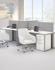 Bush Business Furniture Easy Office 60W 2 Person Cubicle Desk Workstation with 45H Panels