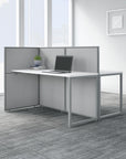 Bush Business Furniture Easy Office 60W 2 Person Cubicle Desk Workstation with 45H Panels