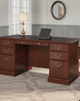 Bush Furniture Saratoga Executive Desk with Drawers