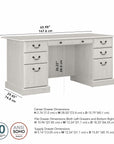 Bush Furniture Saratoga Executive Desk with Drawers