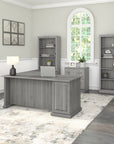 Bush Furniture Saratoga L Shaped Computer Desk with Drawers