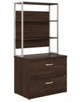 Bush Business Furniture Hybrid 2 Drawer Lateral File Cabinet with Shelves