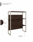 Bush Business Furniture Hybrid 2 Drawer Lateral File Cabinet with Shelves