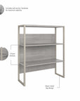 Bush Business Furniture Hybrid 2 Drawer Lateral File Cabinet with Shelves