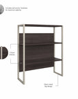 Bush Business Furniture Hybrid 2 Drawer Lateral File Cabinet with Shelves