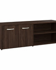 Bush Business Furniture Hybrid Low Storage Cabinet with Doors and Shelves