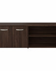Bush Business Furniture Hybrid Low Storage Cabinet with Doors and Shelves