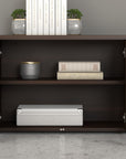 Bush Business Furniture Hybrid Low Storage Cabinet with Doors and Shelves