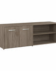 Bush Business Furniture Hybrid Low Storage Cabinet with Doors and Shelves