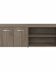 Bush Business Furniture Hybrid Low Storage Cabinet with Doors and Shelves