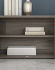Bush Business Furniture Hybrid Low Storage Cabinet with Doors and Shelves