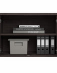 Bush Business Furniture Hybrid Low Storage Cabinet with Doors and Shelves
