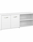 Bush Business Furniture Hybrid Low Storage Cabinet with Doors and Shelves