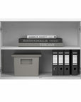 Bush Business Furniture Hybrid Low Storage Cabinet with Doors and Shelves