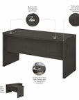 Office by kathy ireland® Echo 60W Bow Front Desk