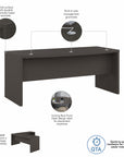 Office by kathy ireland® Echo 72W Bow Front Desk