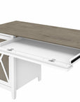 Bush Furniture Key West 54W Computer Desk with 2 Drawer Lateral File Cabinet and 5 Shelf Bookcase
