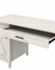 Bush Furniture Key West 54W Computer Desk with 2 Drawer Lateral File Cabinet and 5 Shelf Bookcase